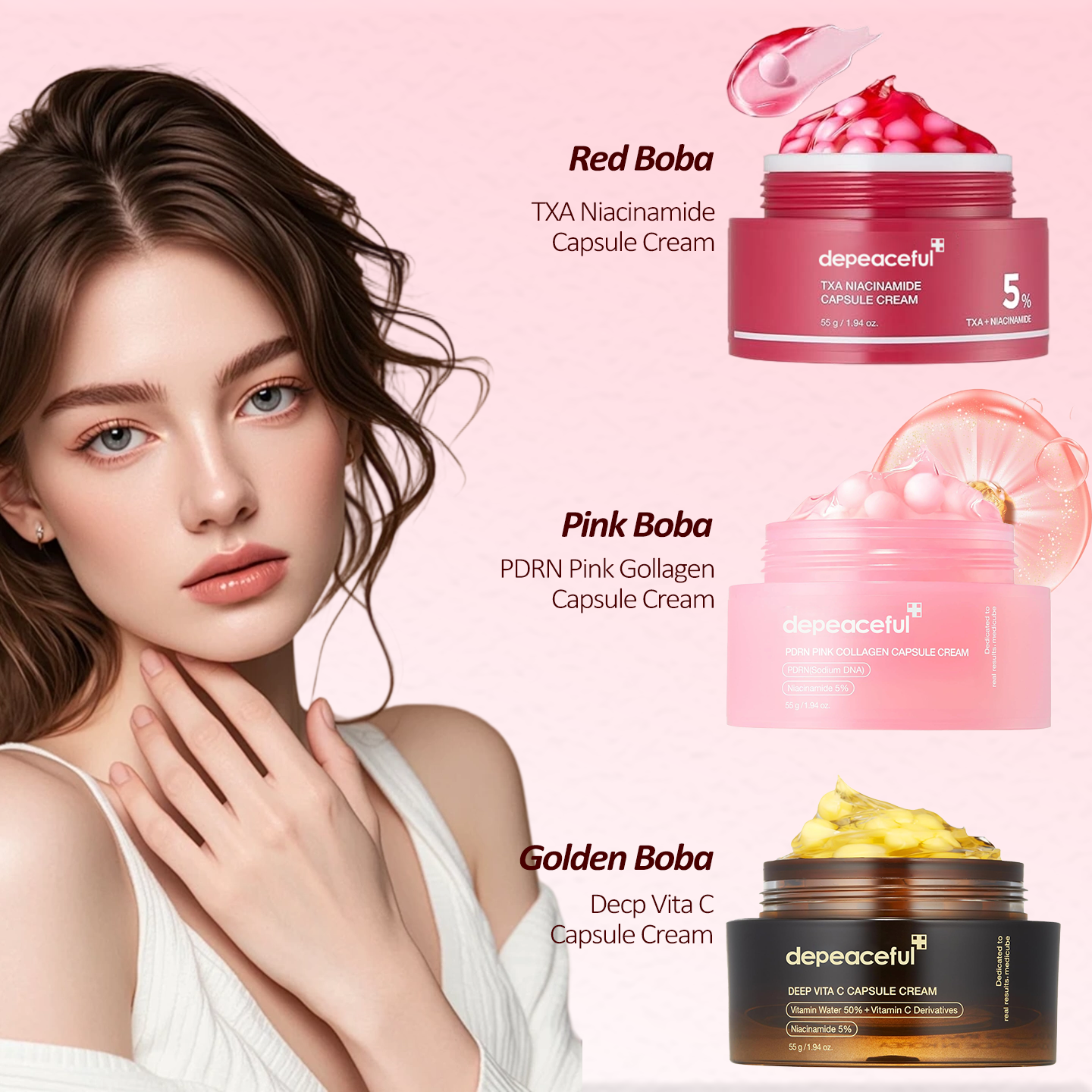 ๐นMix & Match Boba Cream Set Brighter,Smoother Skin in 2 Weeks